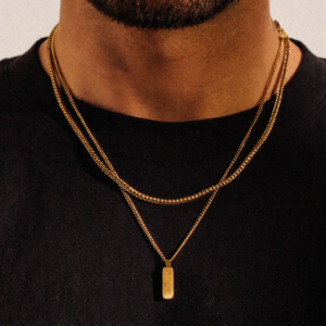Men’s Gold Layered Chain Necklace