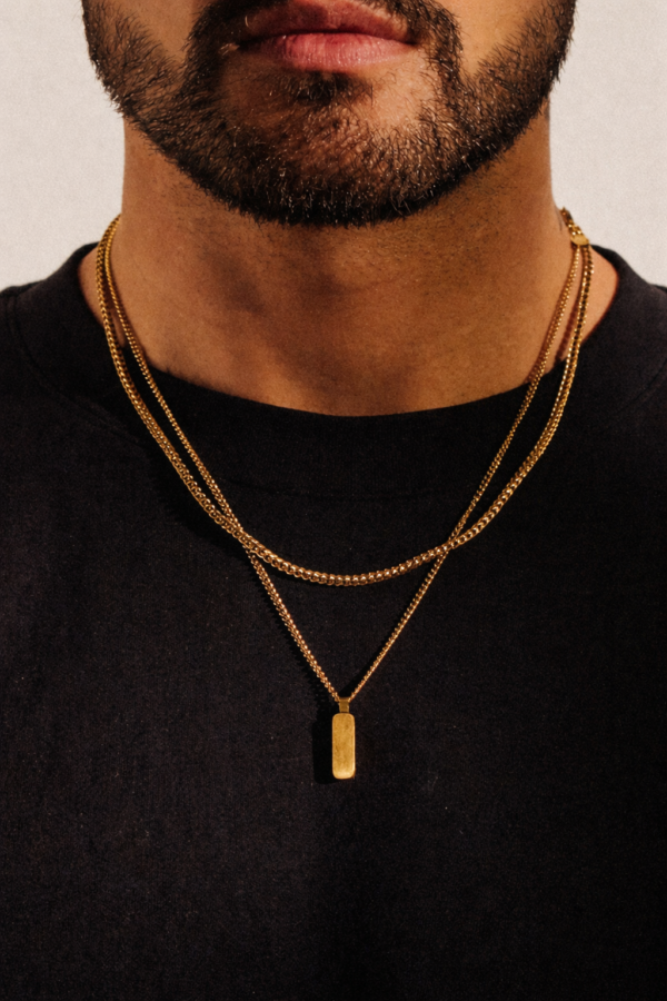 Men’s Gold Layered Chain Necklace