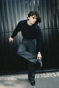 Modern premium menswear look with minimal casual office style